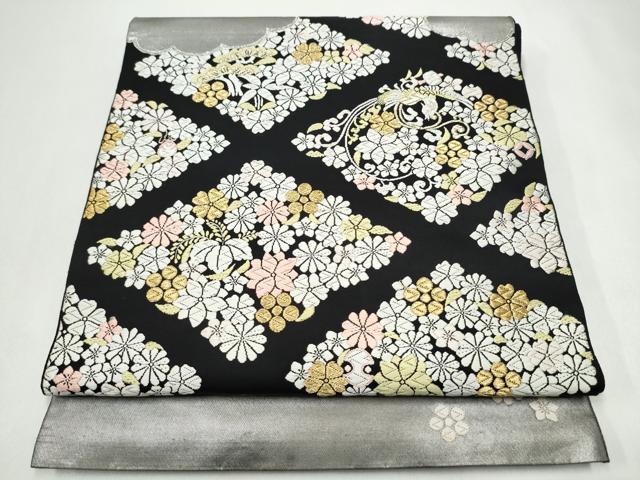 平和屋着物●西陣最高峰・北尾織物匠　六通柄袋帯　唐織　慶長寿菱文　金糸　正絹　逸品　CABJ4908hy｜平和屋