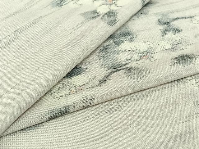 平和屋着物▽上質な紬　単衣　枝花文　正絹　逸品　AABJ0206jh｜平和屋 27,300円