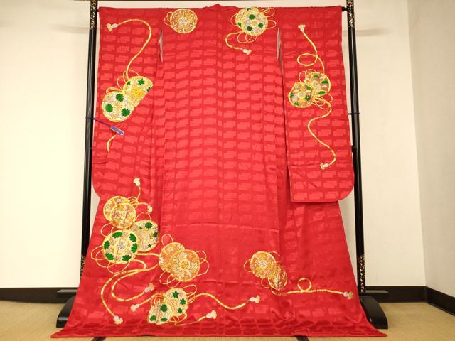 平和屋本店●お引きずり・お引き摺り・引き振袖　和装　結婚式　舞妓　芸妓　芸者　衣装　駒刺繍　花鼓文　金糸　逸品　AABJ2754fw｜平和屋
