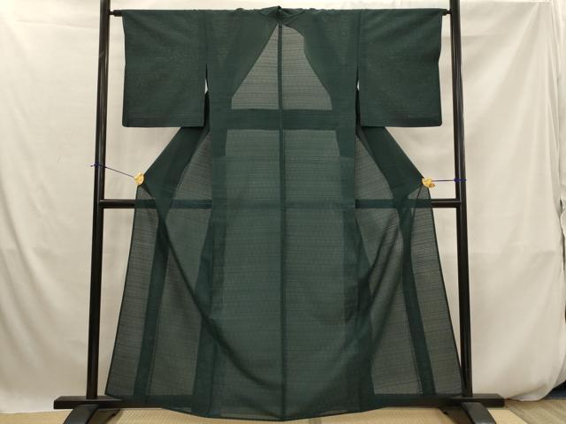 平和屋着物＊夏物　色無地　絽　立涌文様　百入茶色　正絹　逸品　AABK2762st｜平和屋
