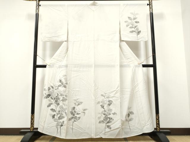 平和屋着物*夏物 訪問着 絽 手描き 紫陽花 正絹 逸品 CABJ4811hy|平和屋