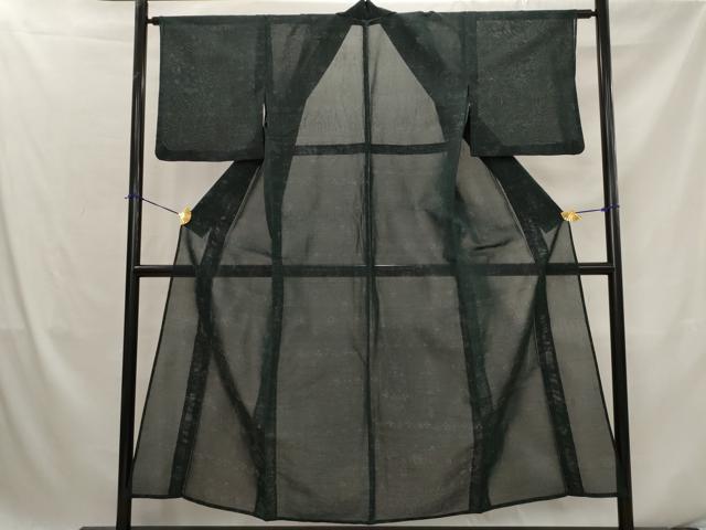 平和屋着物＊夏物　お召　紗　洋花文　正絹　逸品　AABK2835st｜平和屋