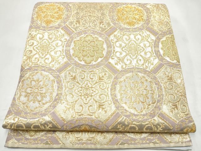 平和屋着物●西陣　川島織物　六通柄　本袋帯　蜀江花文　金糸　正絹　逸品　CABJ4890hy｜平和屋