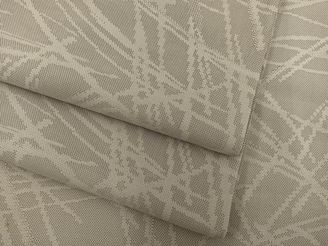 平和屋着物＊夏物　色無地　幾何学紋紗　茶鼠色　正絹　逸品　BAAX8188mz｜平和屋