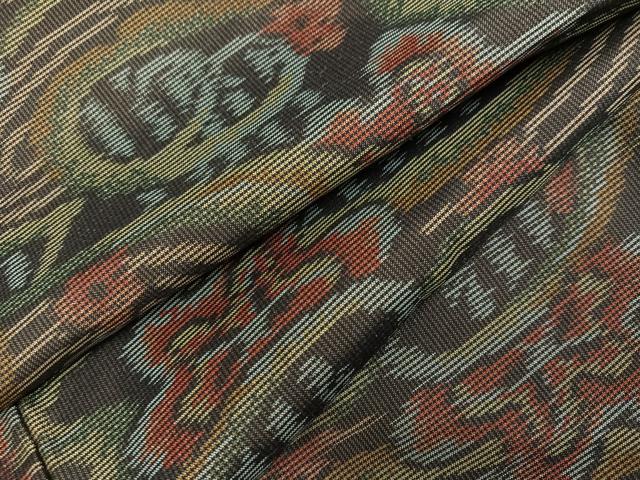 平和屋着物●上質な紬 流水花文 正絹 逸品 AABI7342ph|平和屋