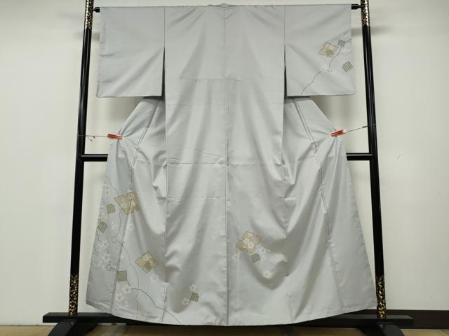 平和屋着物●訪問着 本場染大島紬 源氏香舞桜文 金彩 正絹 逸品 CABH2515ut|平和屋