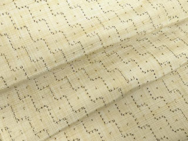 平和屋着物▽上質な紬 単衣 幾何学文様 正絹 逸品 DABF3295op|平和屋