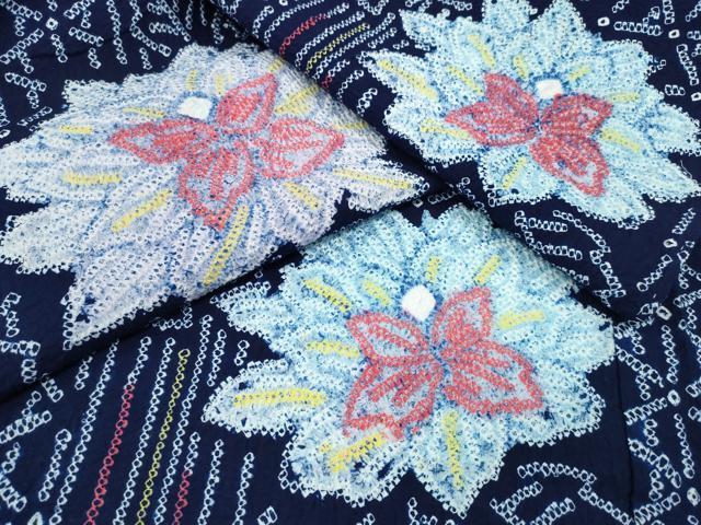 平和屋着物&there4;夏物　浴衣　有松鳴海絞り　籠目花間道　綿　逸品　未使用　CABJ0069ng｜平和屋