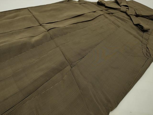平和屋着物●男性　馬乗り袴　縞　正絹　逸品　CABG4540gh｜平和屋