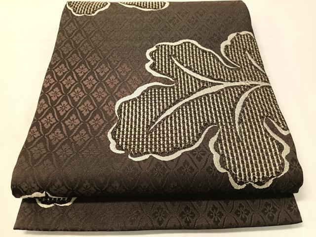 平和屋着物▽六通柄袋帯　スリーシーズン　春夏秋　舞葉文　正絹　逸品　CABJ0775vp｜平和屋