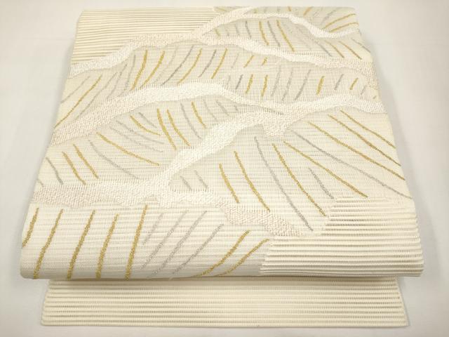 平和屋着物＊夏物　八寸名古屋帯　絽綴れ　抽象文　金銀糸　正絹　逸品　CABJ5756tx｜平和屋