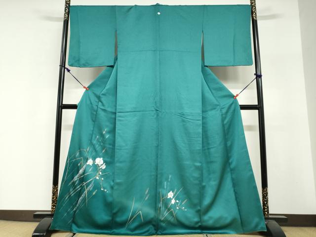 平和屋着物●訪問着 草花文 暈し染め 金銀彩 正絹 逸品 DABG2970ud|平和屋