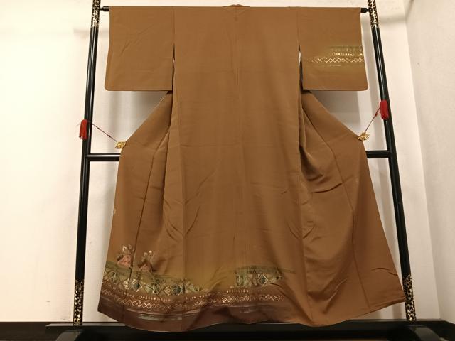 平和屋着物●TOKI志すい キモノモードオリジナルブランド　訪問着　人物文　暈し染め　金彩　正絹　逸品　AABK3202ph｜平和屋