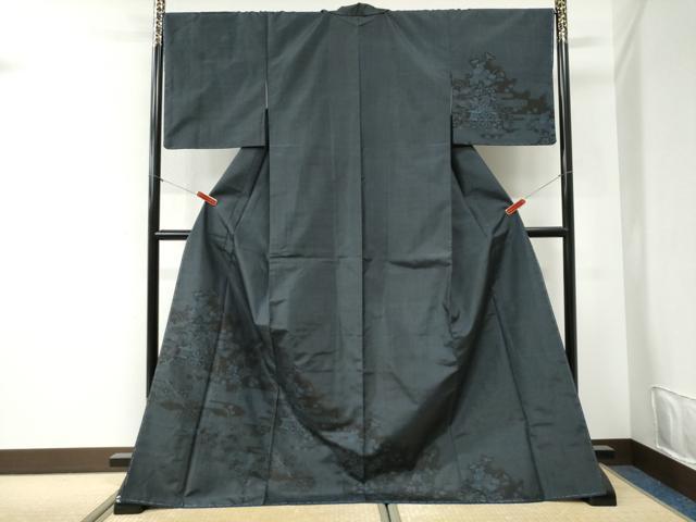 平和屋着物●本場大島紬　訪問着　エ霞草花文　ロング丈　正絹　逸品　未使用　CABI2585yc｜平和屋