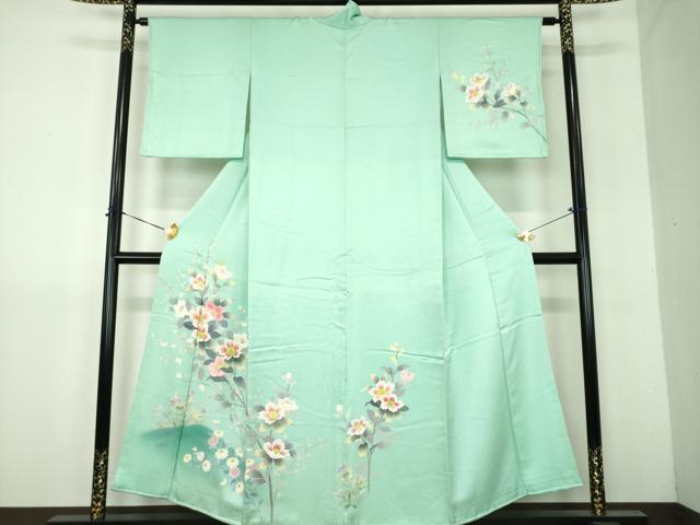 平和屋着物●訪問着　友禅　枝花文　暈し染め　正絹　逸品　DABH9177ps｜平和屋