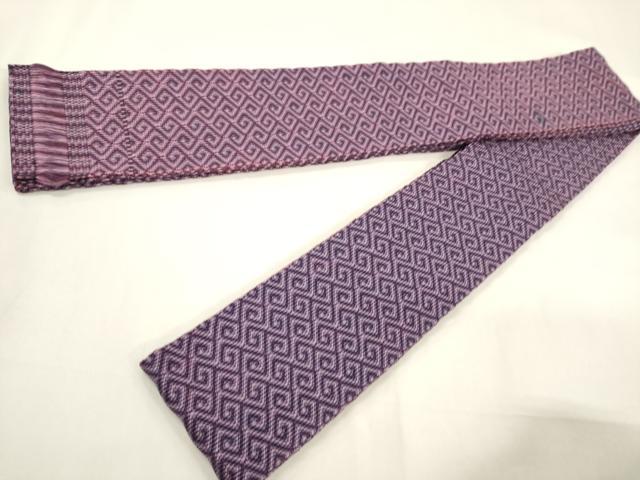 平和屋着物●男性　角帯　幾何学文様　正絹　逸品　CABF0261ak｜平和屋