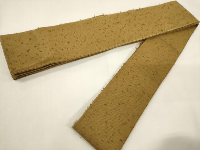 平和屋着物●男性 本場筑前博多織 角帯 山吹色 正絹 逸品 CABF0271ak|平和屋