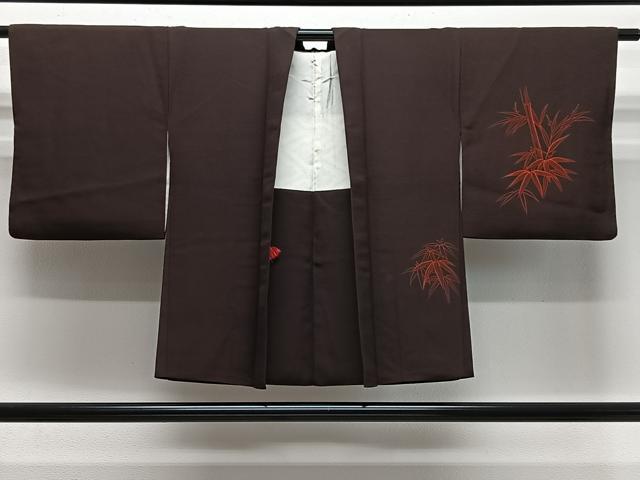平和屋着物#羽織 刺繍 笹文 正絹 逸品 CABH3217ua|平和屋