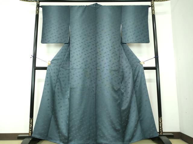 平和屋着物●上質な小紋　花菱唐草地紋　正絹　逸品　DABF7488ps｜平和屋