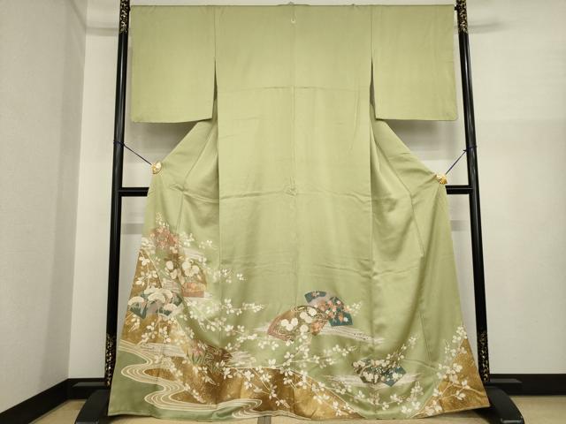 平和屋着物●豪華色留袖 駒刺繍 地紙花文 金彩 ますいわ屋扱い 正絹 逸品 AABI9673ck|平和屋