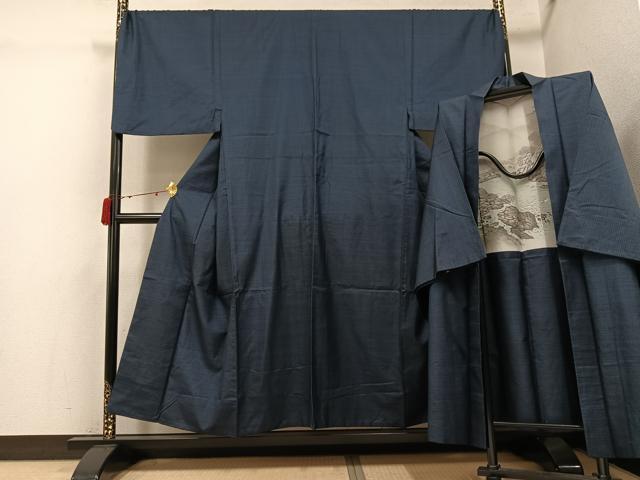 平和屋着物●男性　本場大島紬　アンサンブル　100亀甲　総詰め　伊勢丹扱い　正絹　逸品　AABJ1250ph｜平和屋