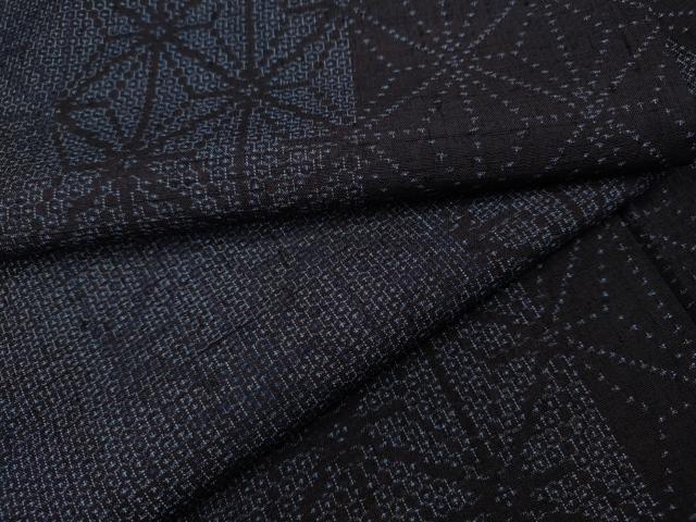平和屋着物●結城紬　100亀甲　麻の葉文様　正絹　逸品　CABH2573ut｜平和屋