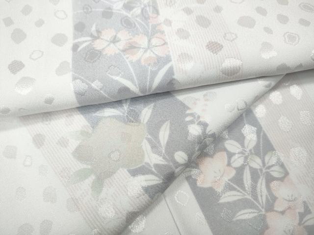 平和屋着物●長襦袢 無双仕立て 草花間道 洗える着物 CABH2579ut|平和屋