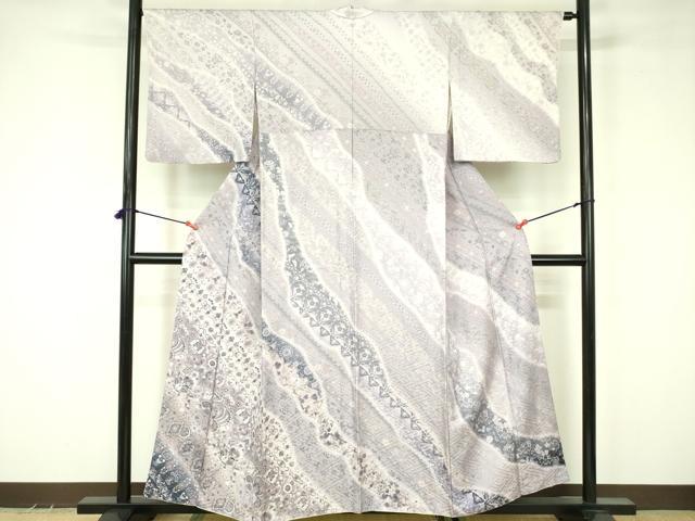 平和屋着物●訪問着　更紗花文　暈し染め　正絹　逸品　DABF3628op｜平和屋