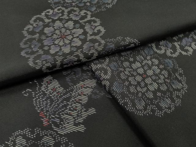 平和屋着物●本場大島紬 舞蝶花文 ほてい屋扱い 正絹 逸品 CABG4473gh|平和屋