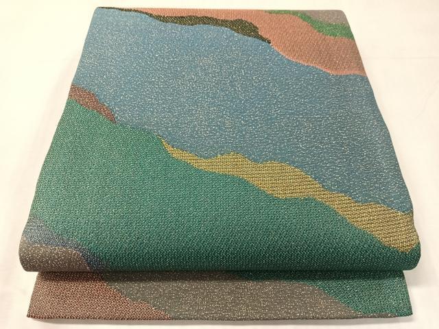 平和屋着物●全通柄袋帯　道長文様　金通し地　正絹　逸品　CABJ0730vp｜平和屋