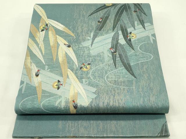 平和屋着物＊夏物　六通柄袋帯　蛍　金糸　正絹　逸品　未使用　CABJ1763rv｜平和屋