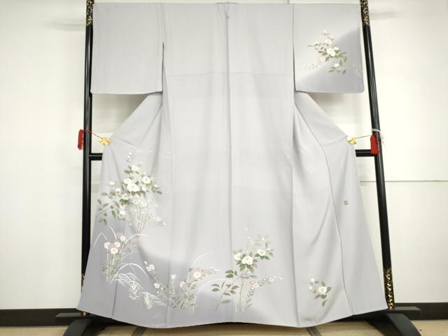 平和屋着物●訪問着　友禅　作家物　峰　枝花文　暈し染め　正絹　逸品　AABJ0927cs｜平和屋
