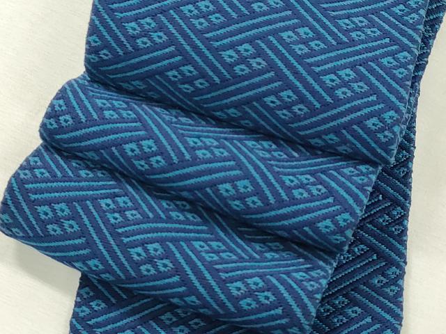 平和屋着物●男性　本場筑前博多織　角帯　菱文　正絹　逸品　CABH6427dy｜平和屋