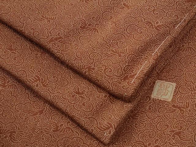 平和屋着物●江戸小紋 飛鳥唐草文 正絹 逸品 未使用 CABG0745yc|平和屋