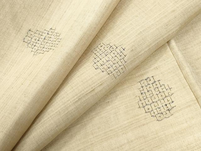 平和屋着物●結城紬　80亀甲　飛び亀甲柄　吉祥文　正絹　逸品　CABG0756yc｜平和屋