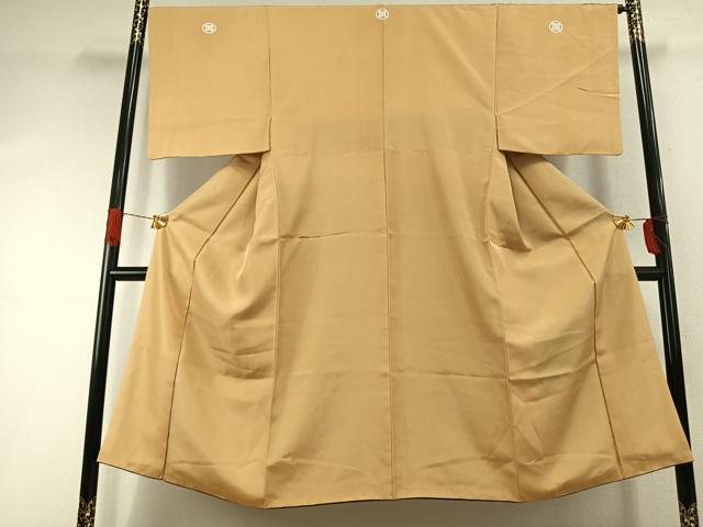 平和屋着物●男性　色紋付　飴色　正絹　逸品　AABI9170fy｜平和屋