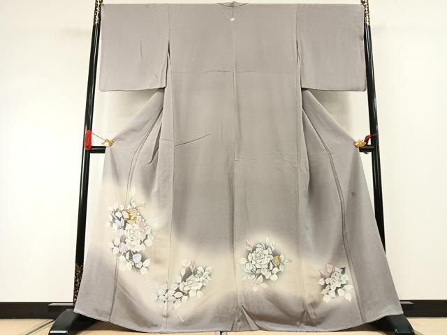 平和屋着物●豪華色留袖 作家物 手描き 薔薇 暈し染め 金彩 正絹 逸品 AABI9179fy|平和屋