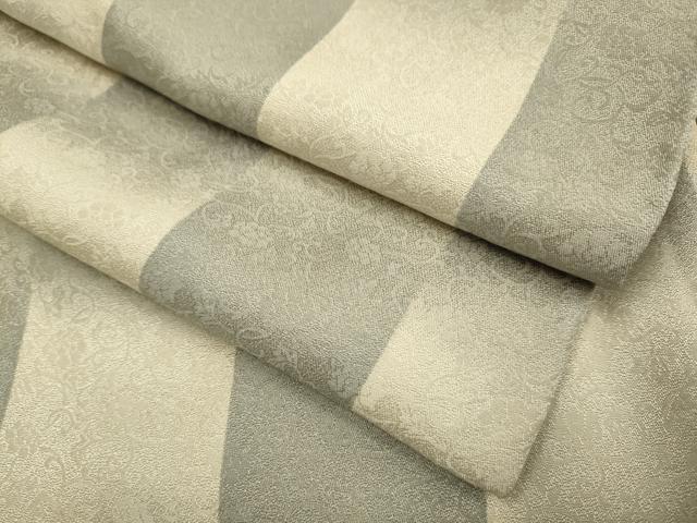 平和屋着物▽上質な小紋　単衣　変わり市松文　花唐草地紋　正絹　逸品　DABF5949du｜平和屋