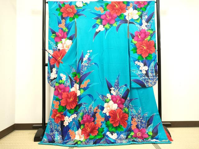 平和屋本店●お引きずり・お引き摺り・引き振袖 和装 結婚式 舞妓 芸妓 芸者 衣装 草花文 金彩 逸品 DABH4787du|平和屋