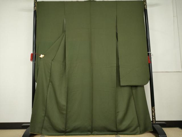 平和屋着物●豪華振袖　氷割れ地紋　色無地　青鈍色　正絹　逸品　AABK6462cs｜平和屋