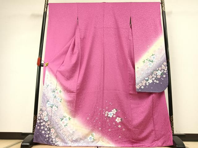 平和屋着物●豪華振袖　舞桜文　暈し染め　金彩　正絹　逸品　AABK1230fy｜平和屋