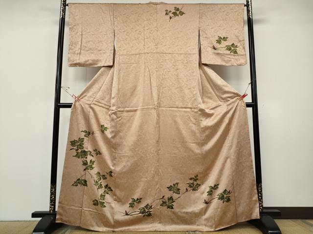 平和屋着物●訪問着　蔦の葉花文　正絹　逸品　CABI9678ut｜平和屋