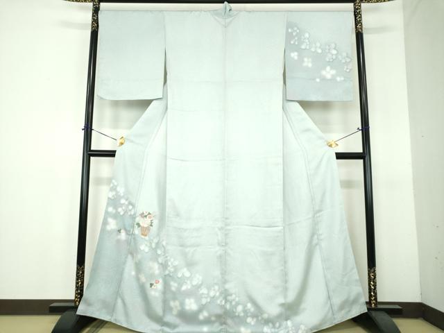 平和屋着物●訪問着　刺繍　飾花文　暈し染め　金糸　正絹　逸品　DABH9096ps｜平和屋