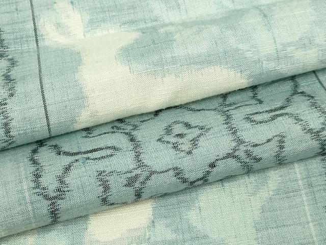 平和屋着物▽上質な紬 単衣 花うさぎ 正絹 逸品 DABF8893sf|平和屋