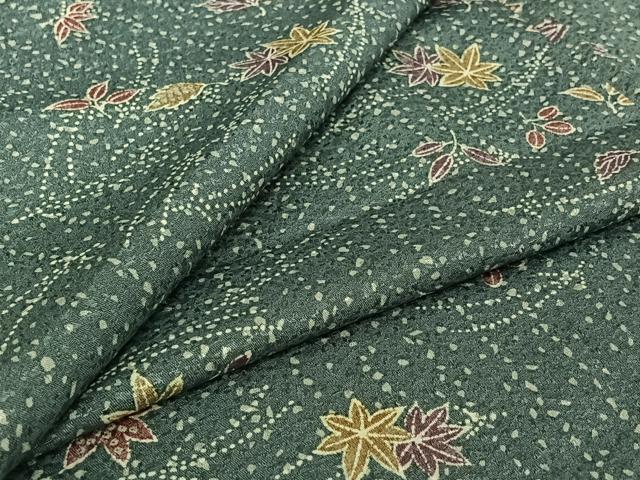 平和屋着物▽小紋 単衣 吹き寄せ文 洗える着物 AABJ3466jh|平和屋