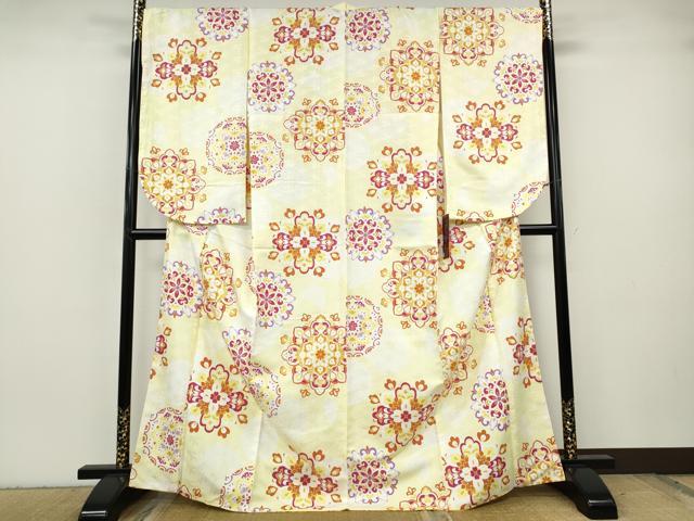 平和屋着物●小振袖 二尺袖 正倉院花文 洗える着物 未使用 CABH2781ut|平和屋