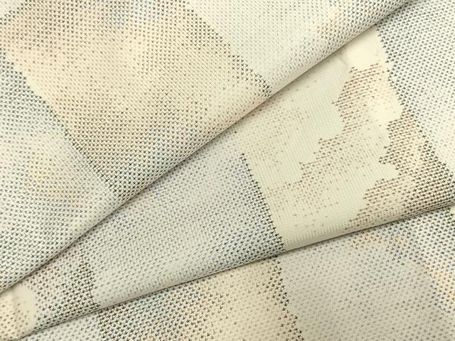 平和屋着物●本場大島紬　白大島　カタス7マルキ　市松文様　正絹　逸品　AABI9357fy｜平和屋