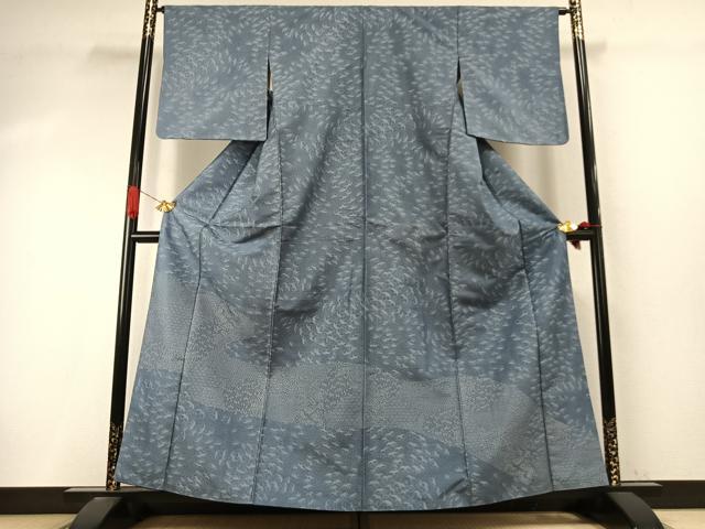 平和屋着物●訪問着 紬地 道長花文 正絹 逸品 AABI9389fy|平和屋