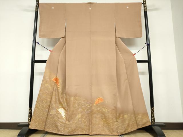 平和屋着物●豪華色留袖 駒刺繍 舞花文 金銀彩 正絹 逸品 未使用 DABF1795ud|平和屋
