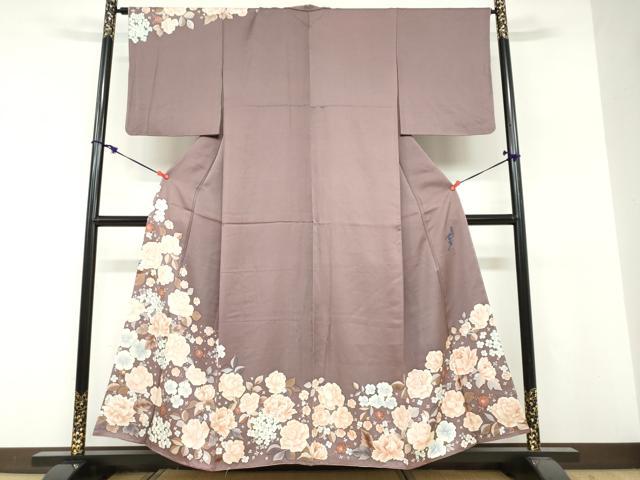 平和屋着物●染色の魔術師 染乃座・大久保玄才 そめのざ玄才 訪問着 草花文 正絹 逸品 DABF1815ud|平和屋